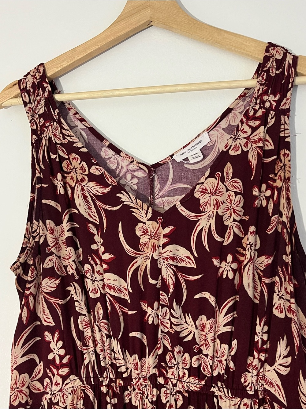 beachlunchlounge Floral Print Maxi Dress with Pockets size Medium Boho Summer - Picture 3 of 10